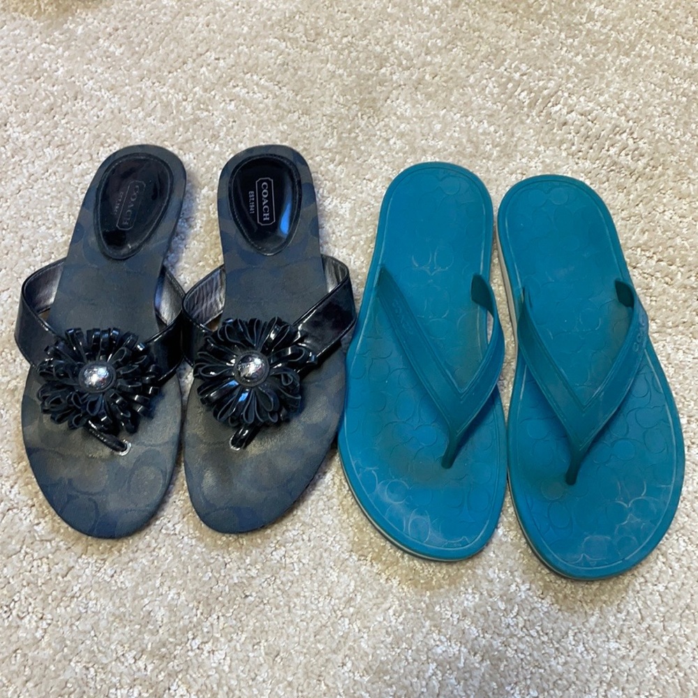 Coach Flip Flops x 2
